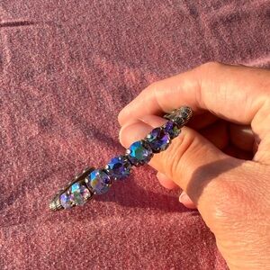 Sorrelli Aurora Borealis Crystal Bracelet - Iridescent Purple/Blue Stones